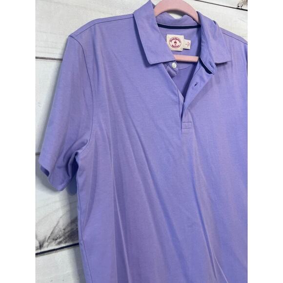 Brooks Brothers Men Purple Polo Size LG Short Sleeve - Picture 5 of 5